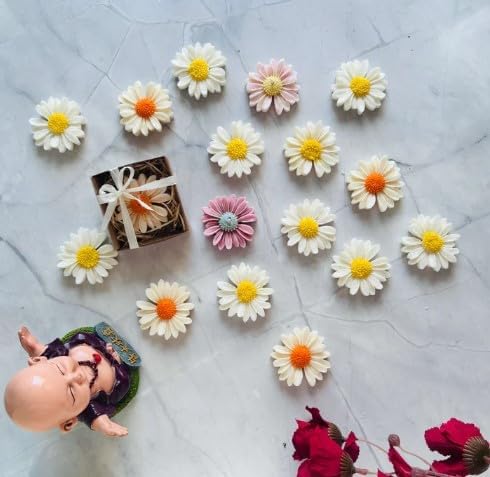 Scented Daisy Flower Floating Candle.Perfect for Diwali, Party and Wedding Scented Decorative Candles